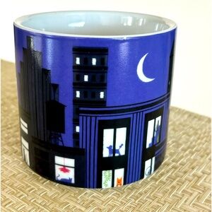 Sam Kalda West Elm Coffee 10 oz. Mug Cup Cats In The City Skyline Pristine!